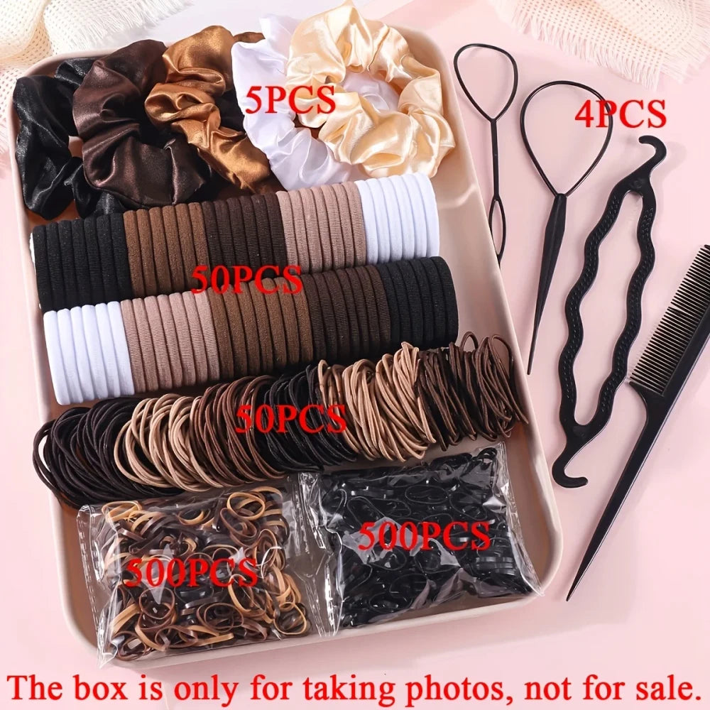 Versatile Seamless Hair Tie Set