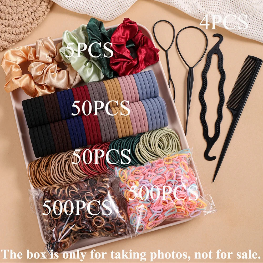 Versatile Seamless Hair Tie Set