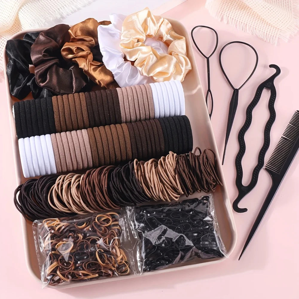 Versatile Seamless Hair Tie Set