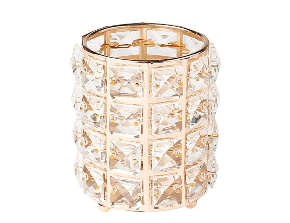 Crystal Metal Makeup Brush Organizer