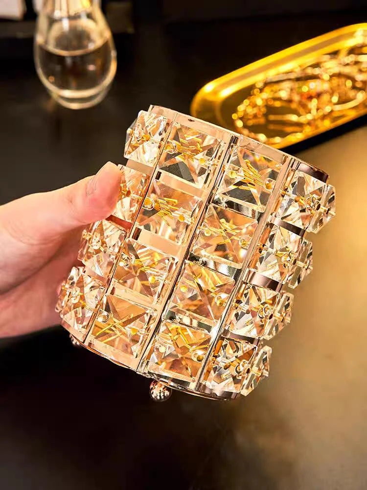 Crystal Metal Makeup Brush Organizer
