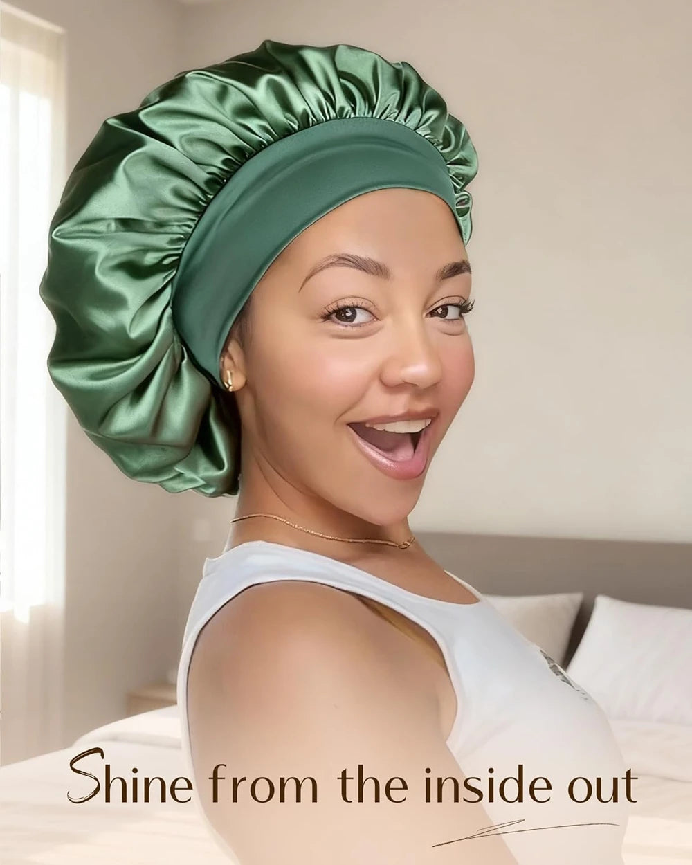 Double Layer Satin Sleep Bonnet