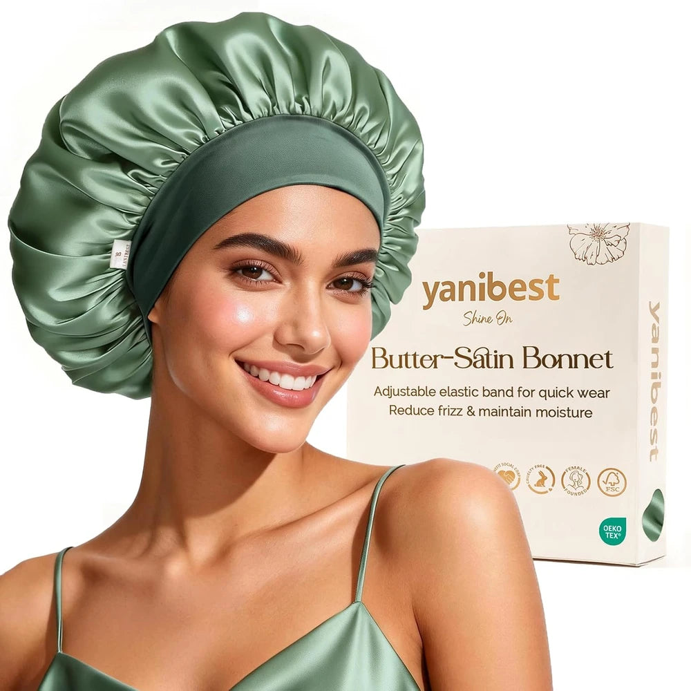 Double Layer Satin Sleep Bonnet