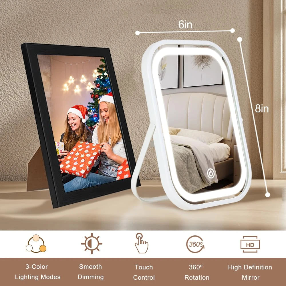 Portable Illuminated Travel Vanity Mirror