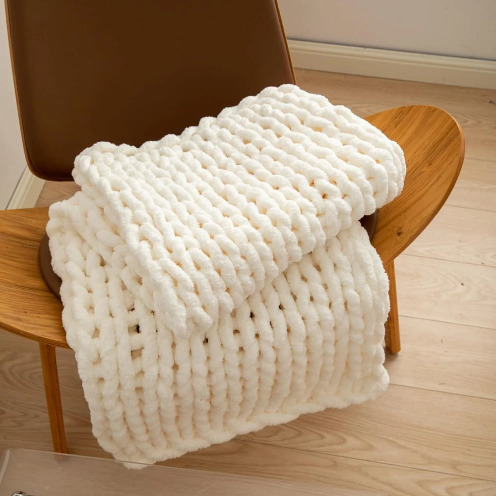 Chunky Chenille Knit Throw