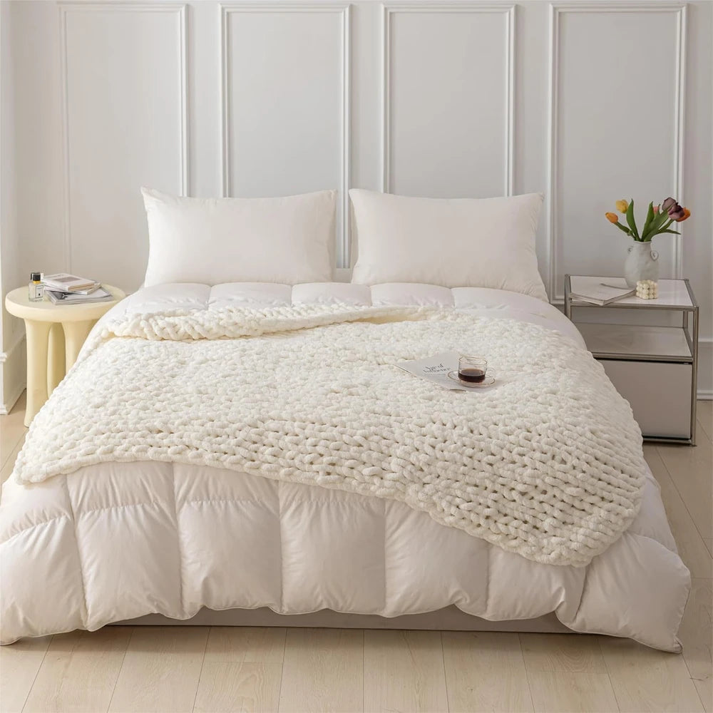 Chunky Chenille Knit Throw