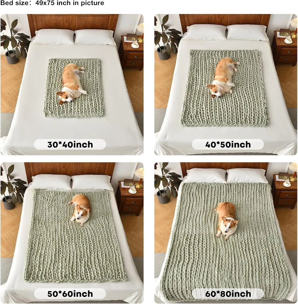 Chunky Chenille Throw Blanket