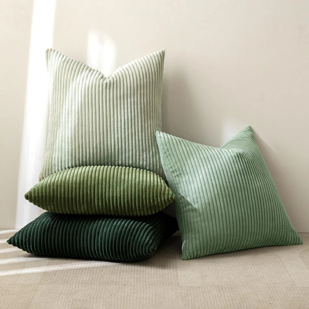 Miulee Corduroy Throw Pillow Covers