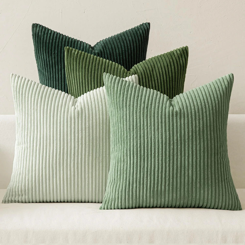 Miulee Corduroy Throw Pillow Covers