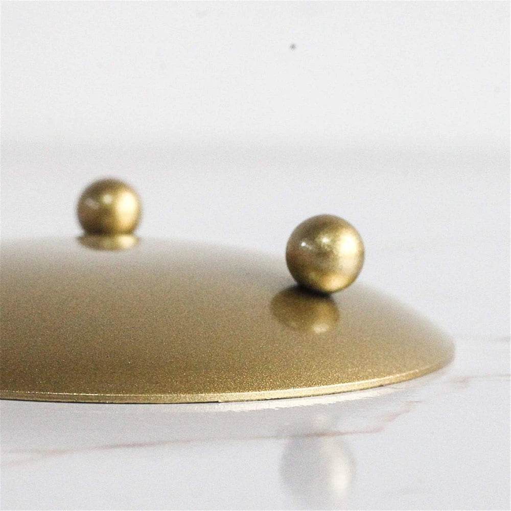 Gold Iron Decorative Candle Plates