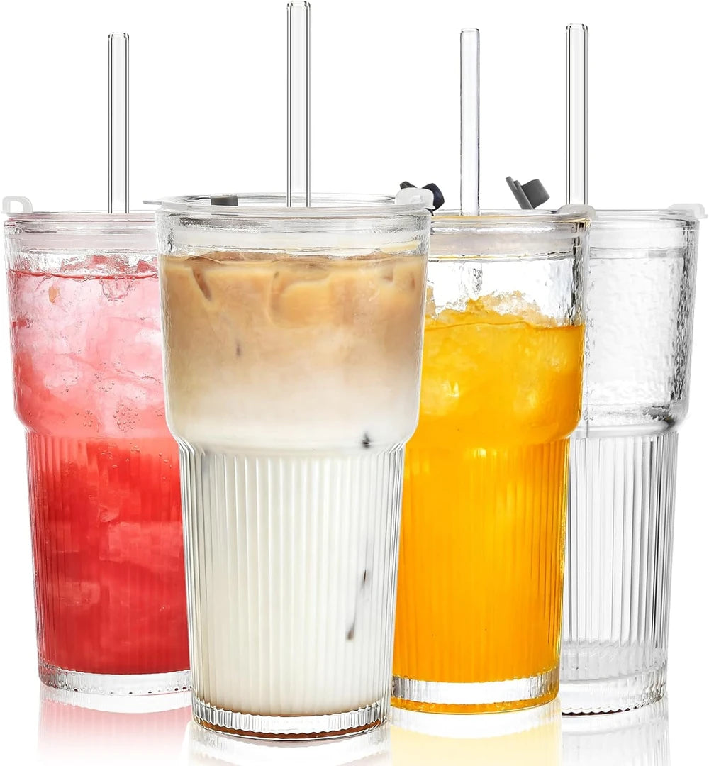Ribbed Glass Tumbler Set