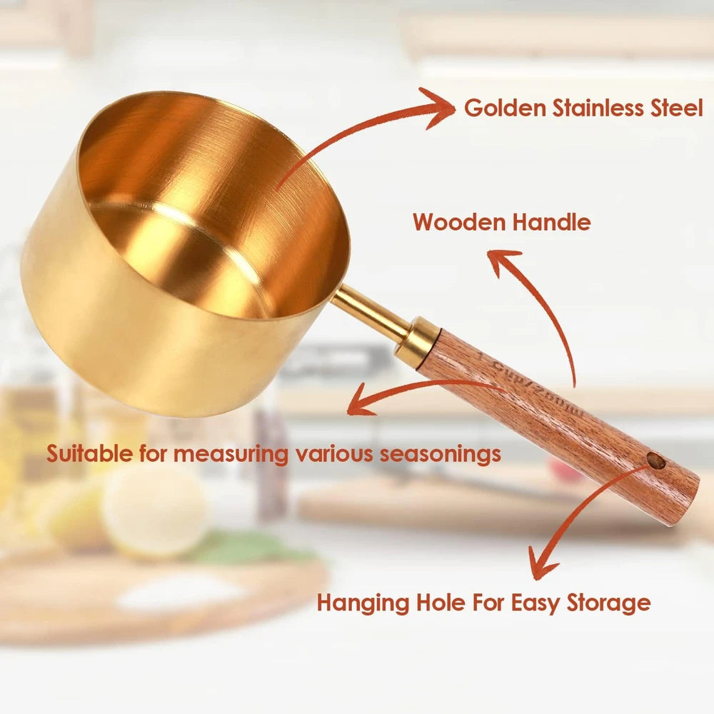 Gold Acacia Measuring Set