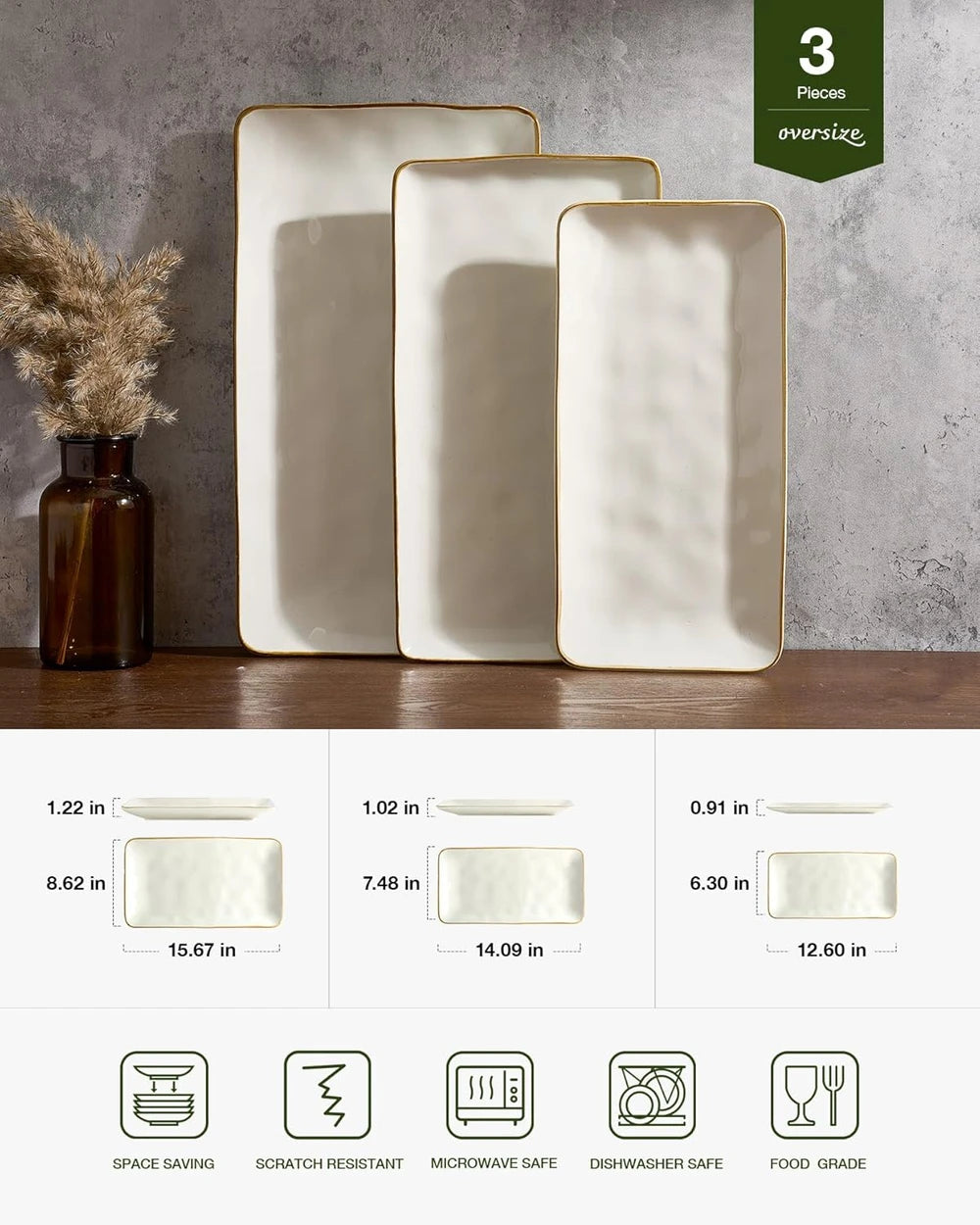 Ocean Series Stoneware Serving Platters