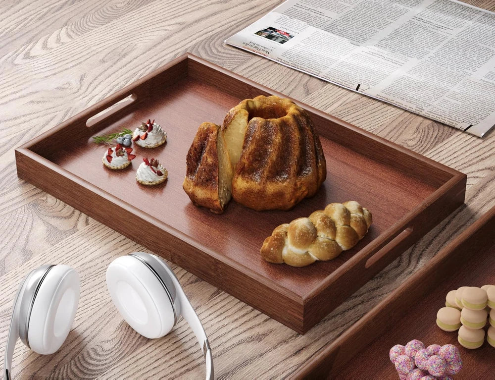 Fibogollo Bamboo Serving Tray Set