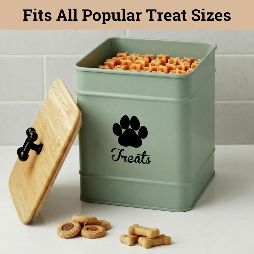 Airtight Iron Pet Treat Canister