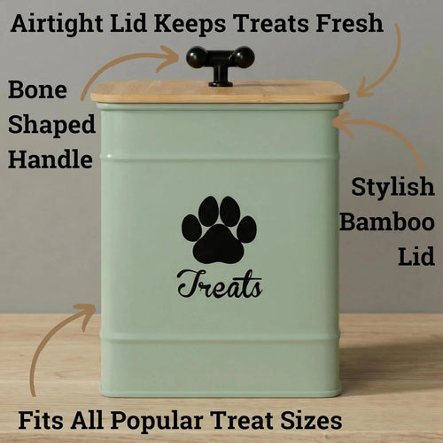 Airtight Iron Pet Treat Canister
