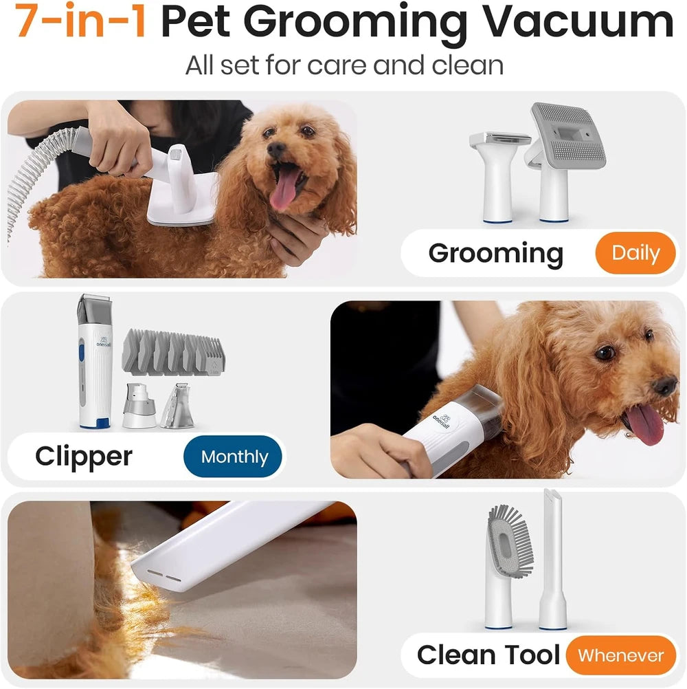 Oneisall Pet Grooming Vacuum Kit