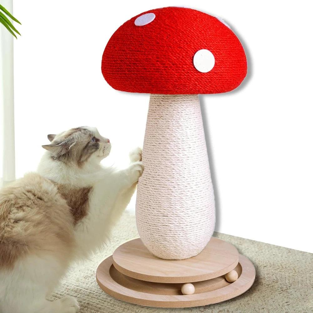 Mushroom Sisal Cat Scratching Post