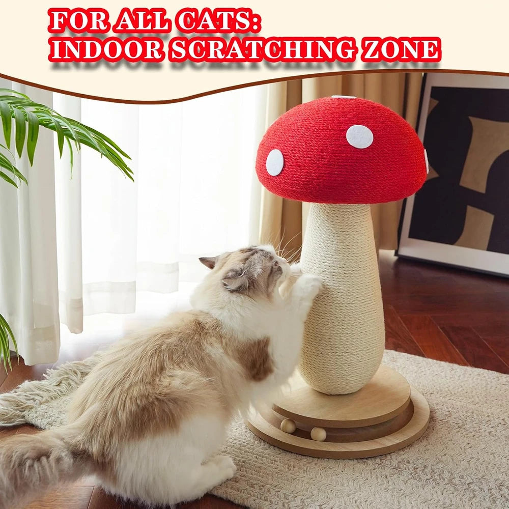 Mushroom Sisal Cat Scratching Post