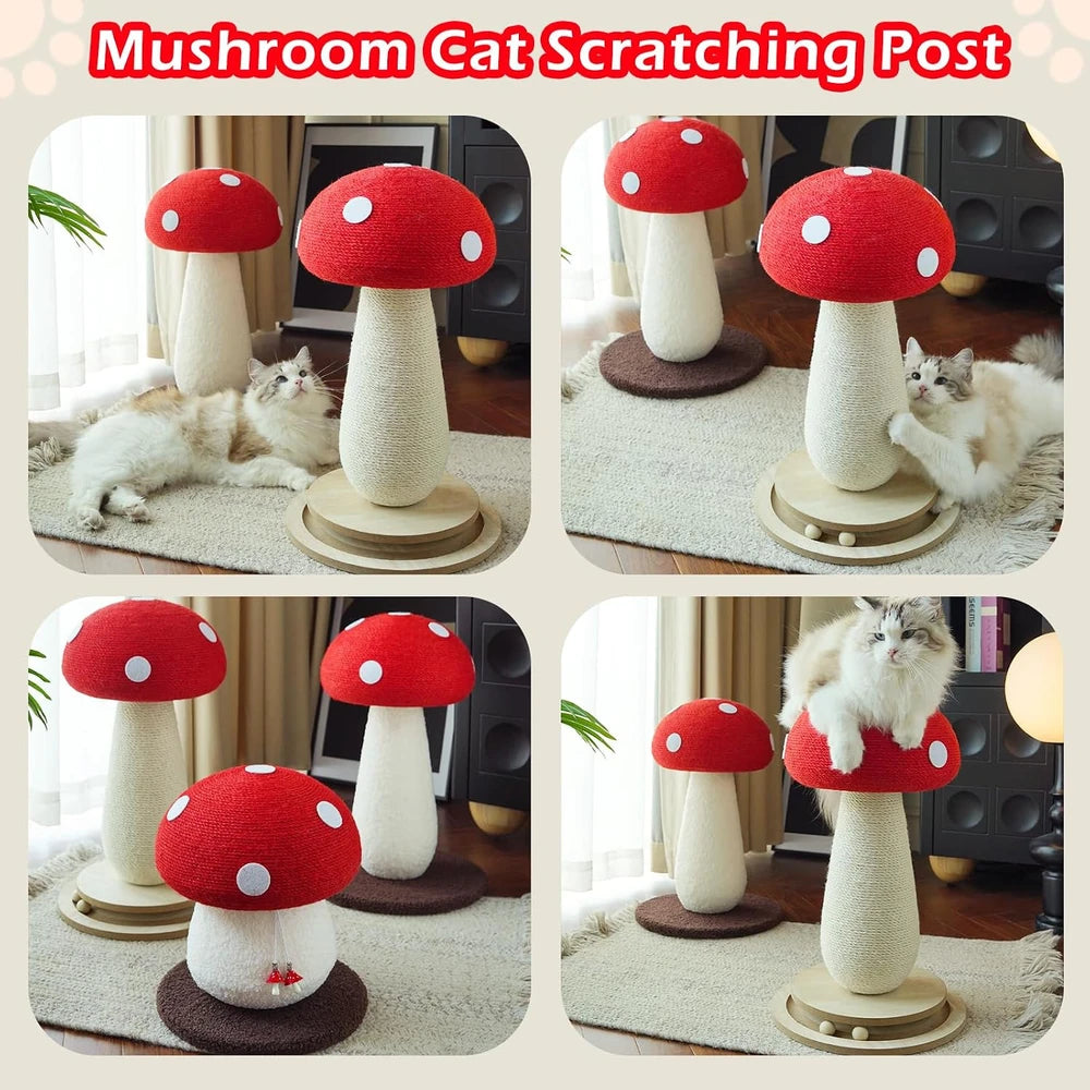 Mushroom Sisal Cat Scratching Post