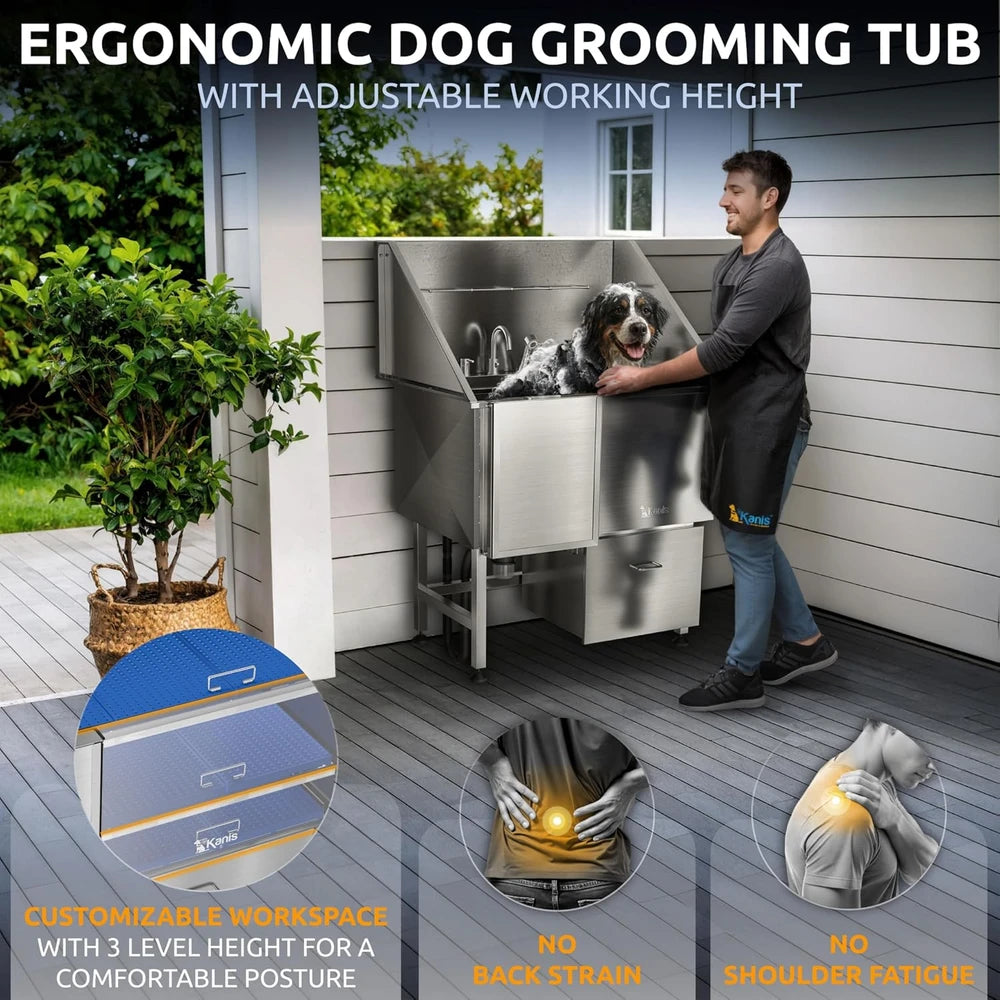 KANIS Stainless Steel Dog Wash Station