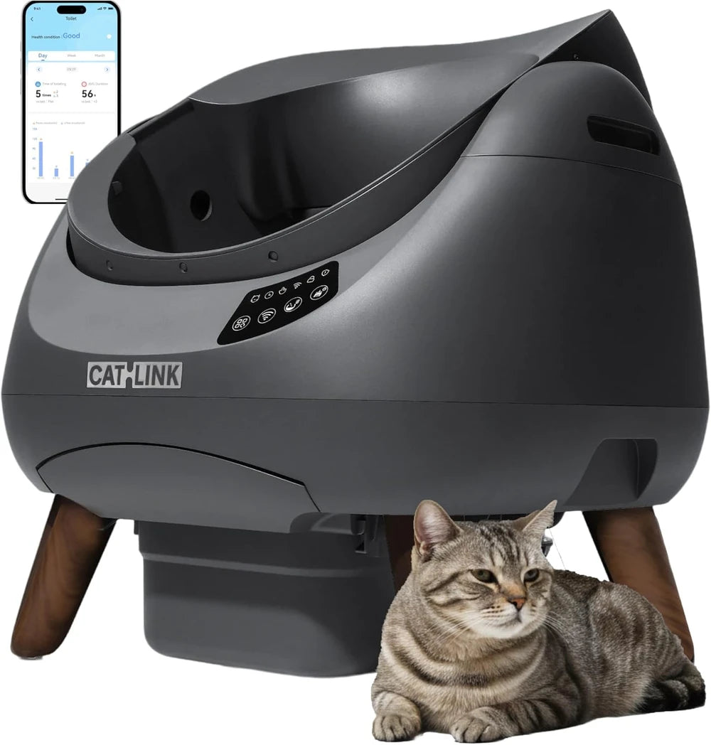 Open Top Self-Cleaning Litter Box
