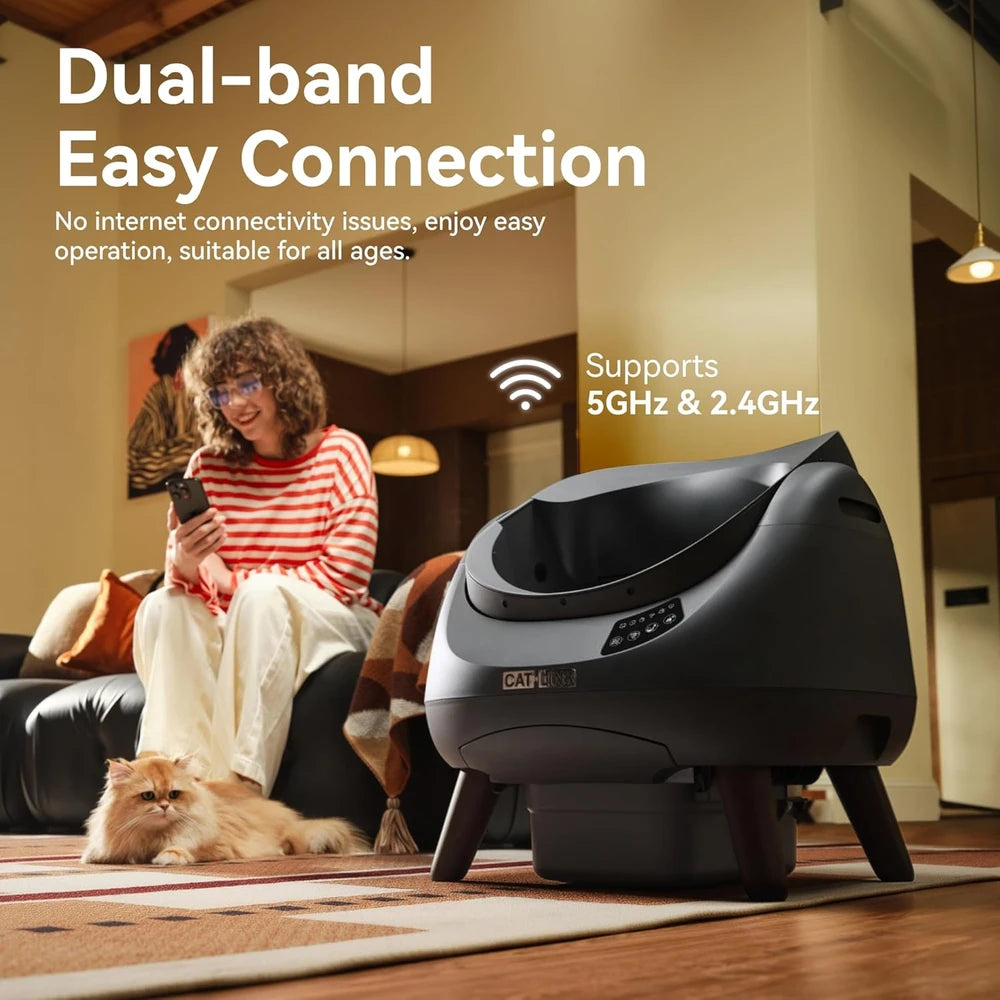 Open Top Self-Cleaning Litter Box