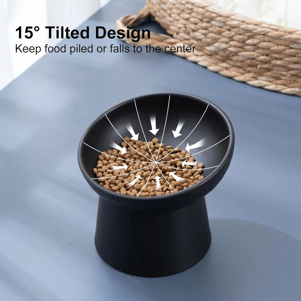 YauYik Elevated Ceramic Cat Bowls