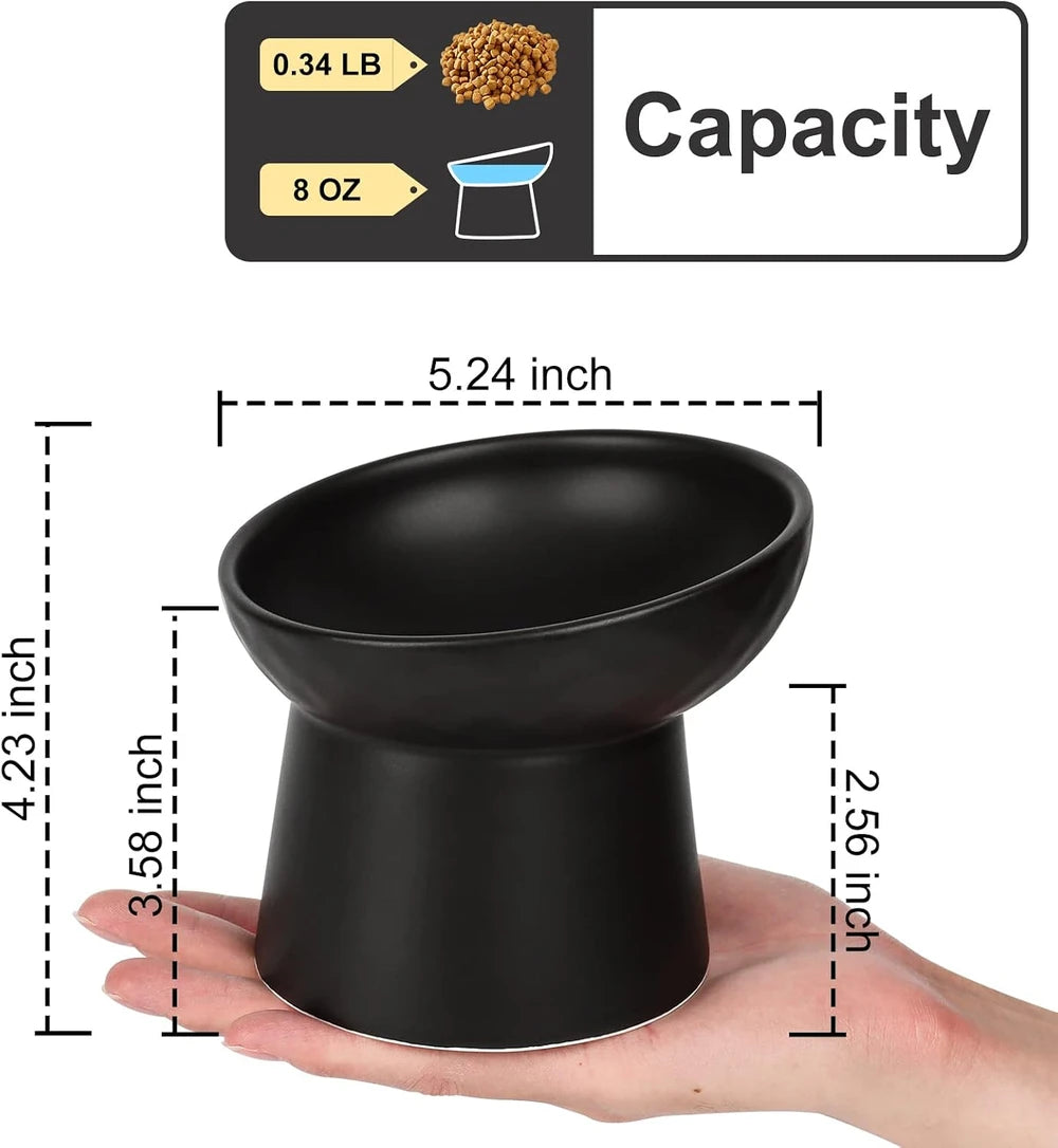 YauYik Elevated Ceramic Cat Bowls