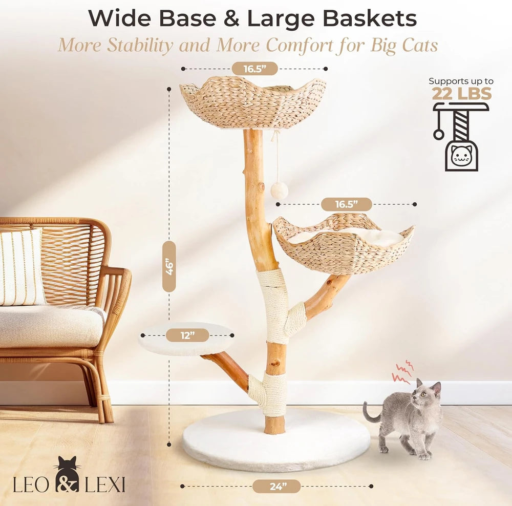 Leo & Lexi Modern Wood Cat Tree