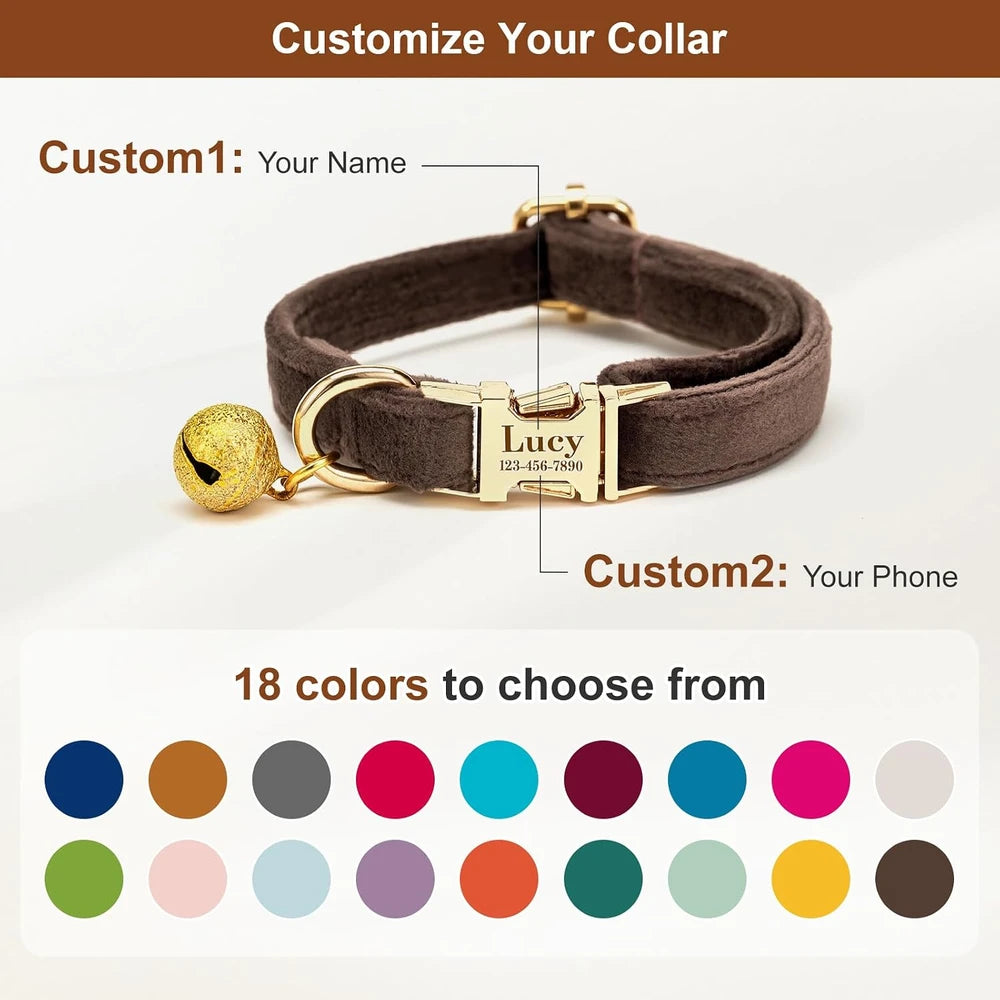 Adjustable Personalized Cat Collar