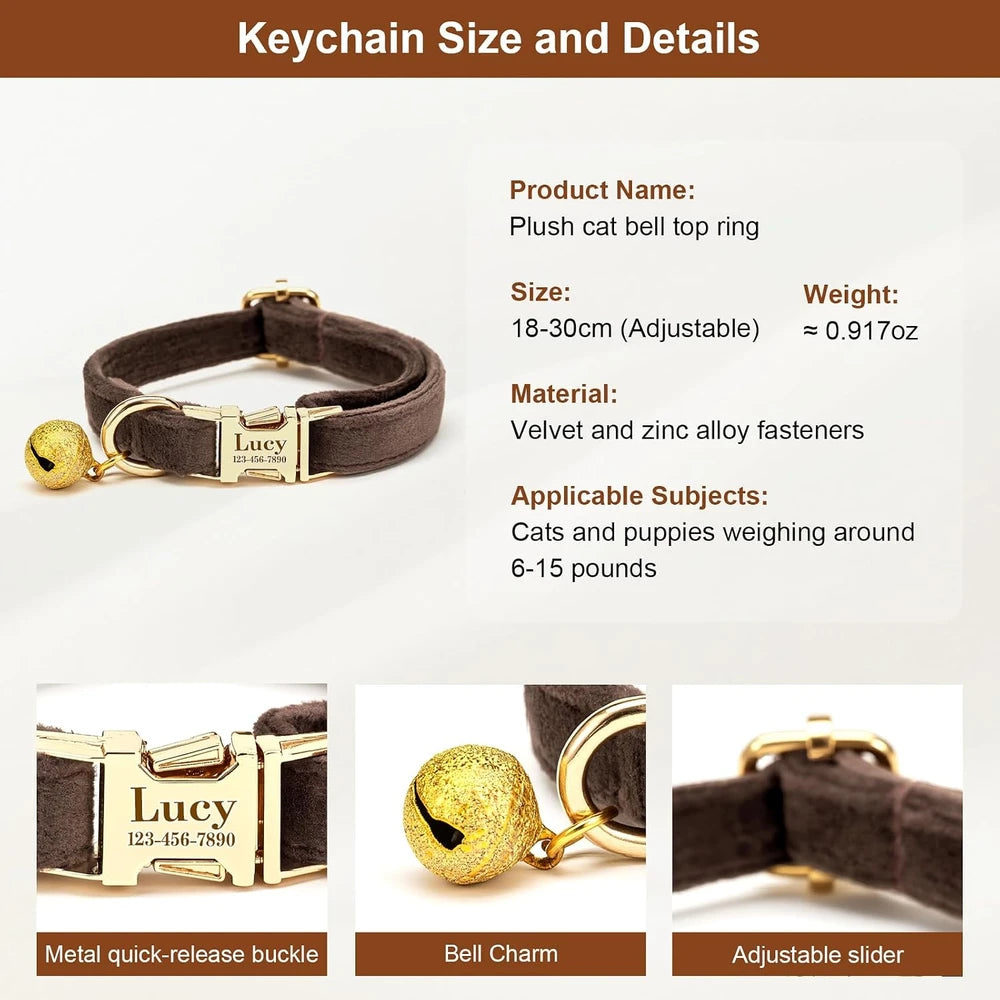 Adjustable Personalized Cat Collar