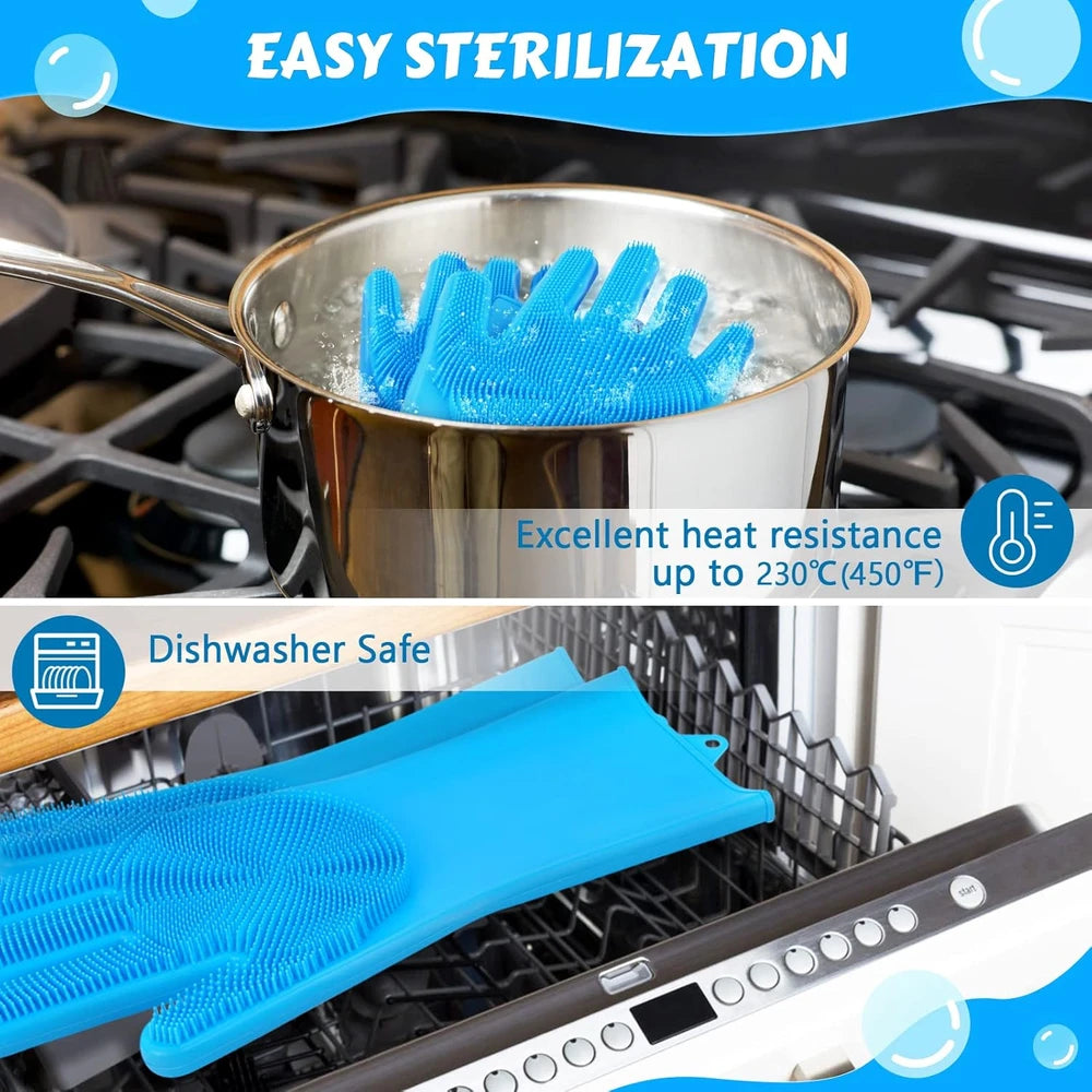Pecute Silicone Pet Bathing Gloves