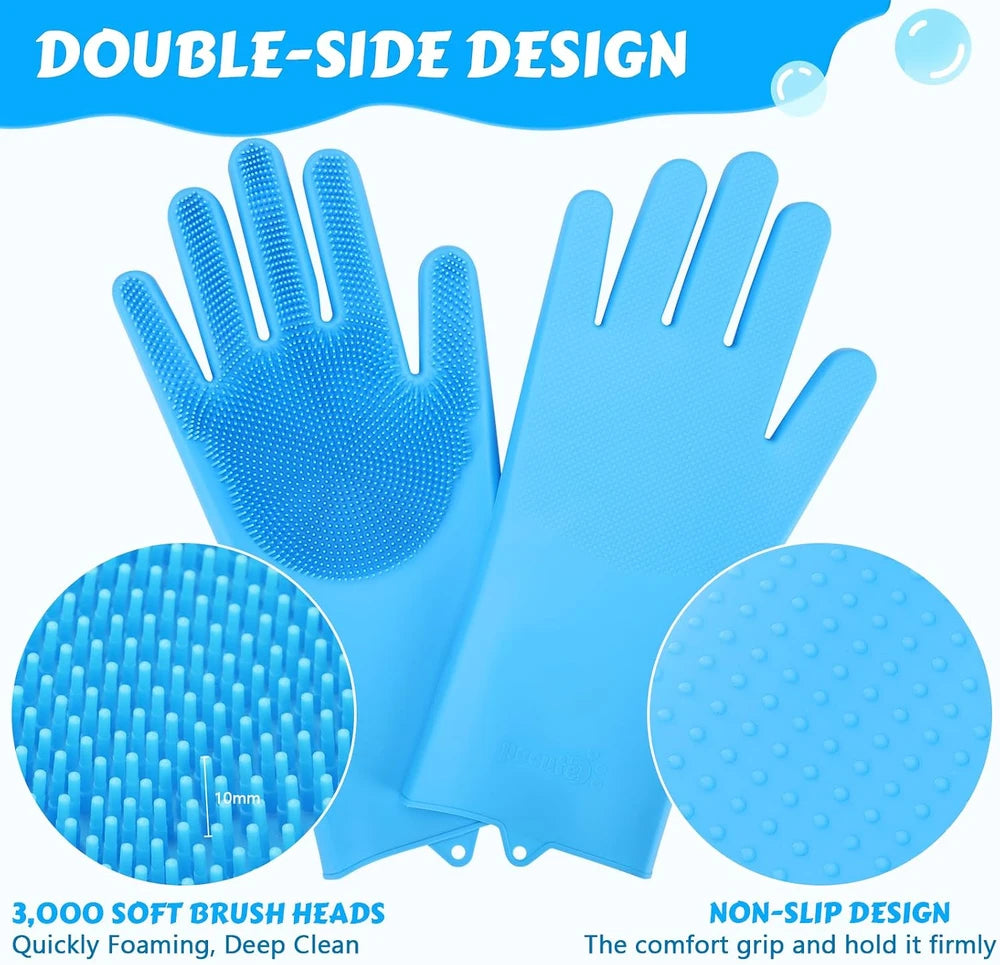 Pecute Silicone Pet Bathing Gloves