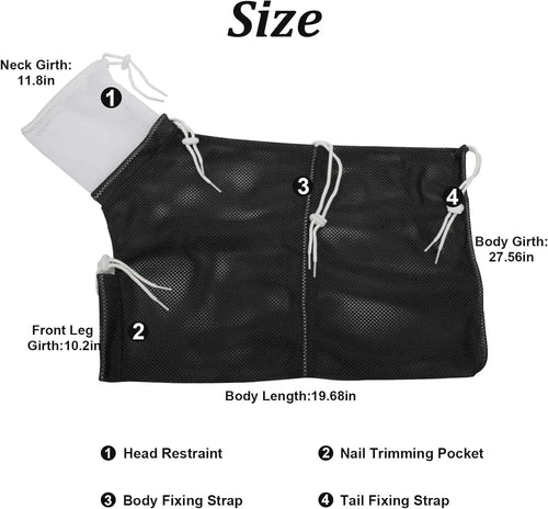 Adjustable Breathable Cat Bathing Bag