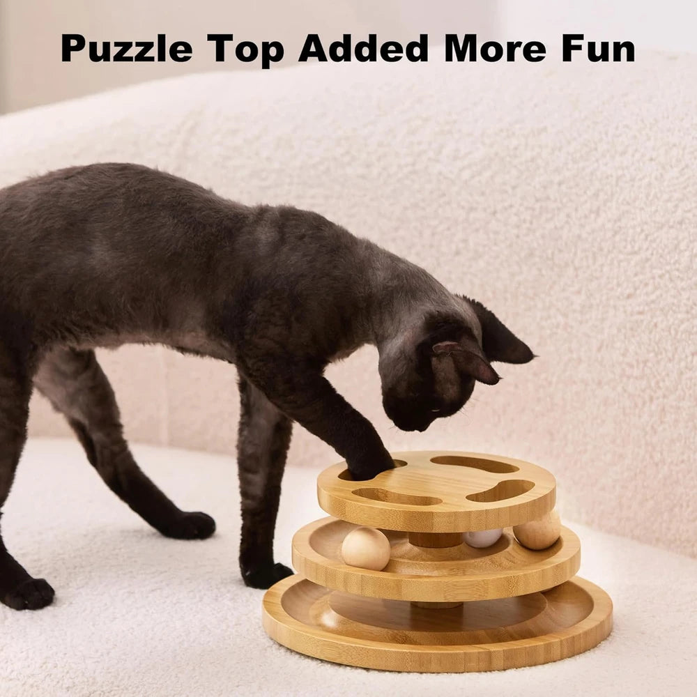 Zomisia Wooden Cat Ball Track