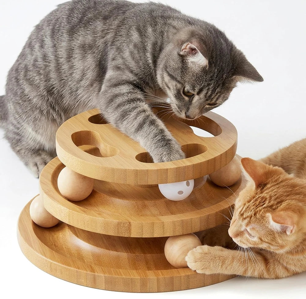 Zomisia Wooden Cat Ball Track