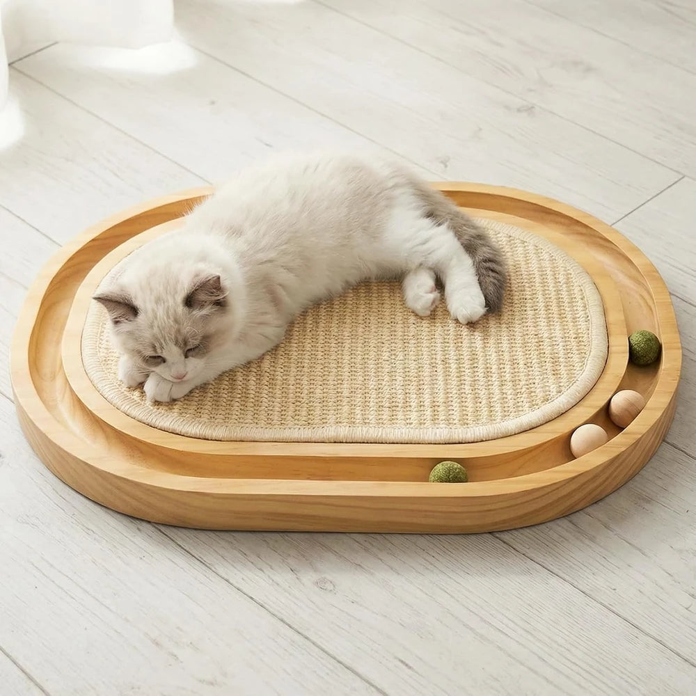 Sisal Cat Scratcher with Ball Track