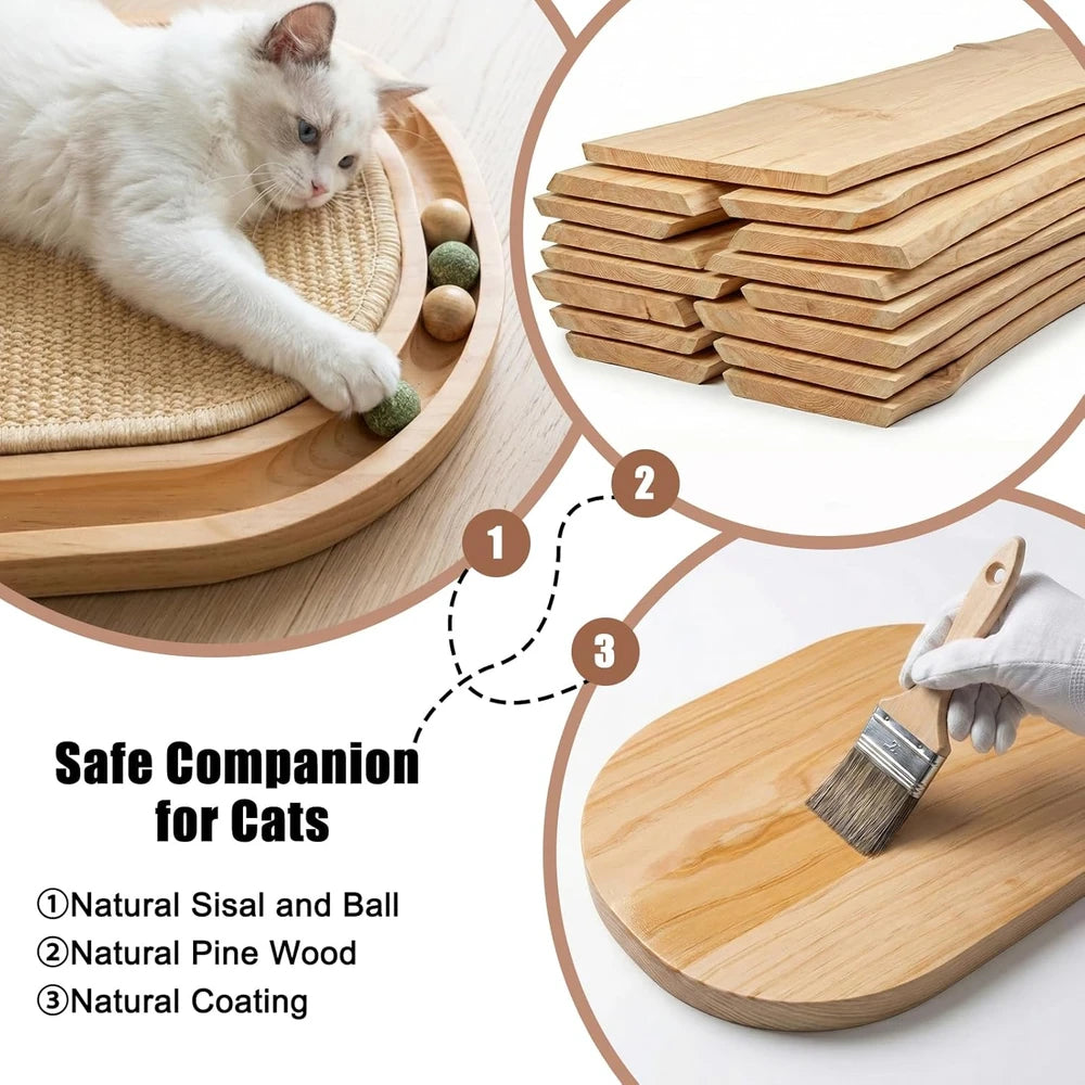 Sisal Cat Scratcher with Ball Track