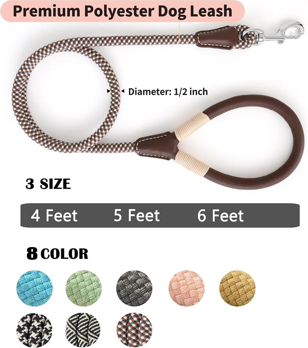 Mile High Life Leather Handle Dog Leash