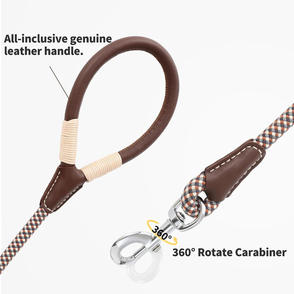 Mile High Life Leather Handle Dog Leash