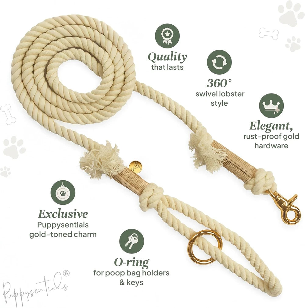 Braided Cotton Dog Leash