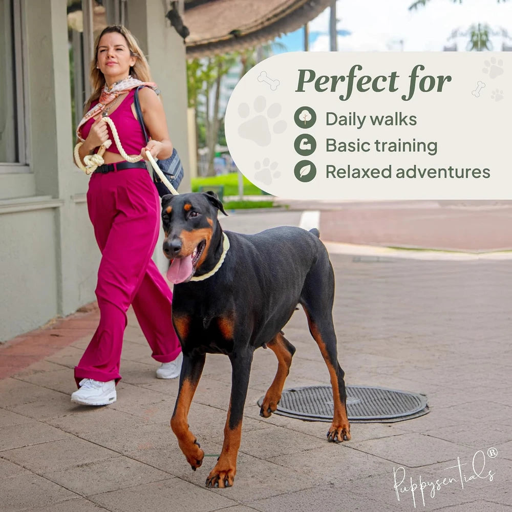 Braided Cotton Dog Leash