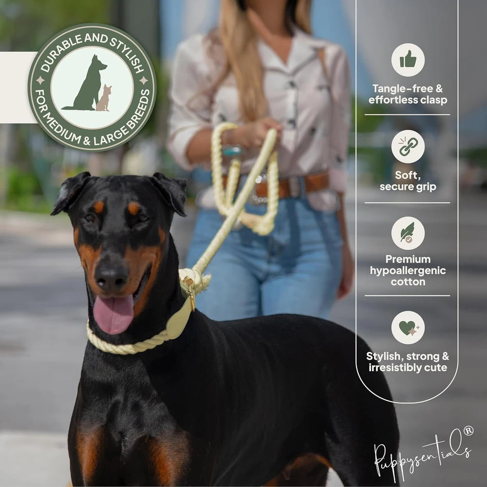 Braided Cotton Dog Leash