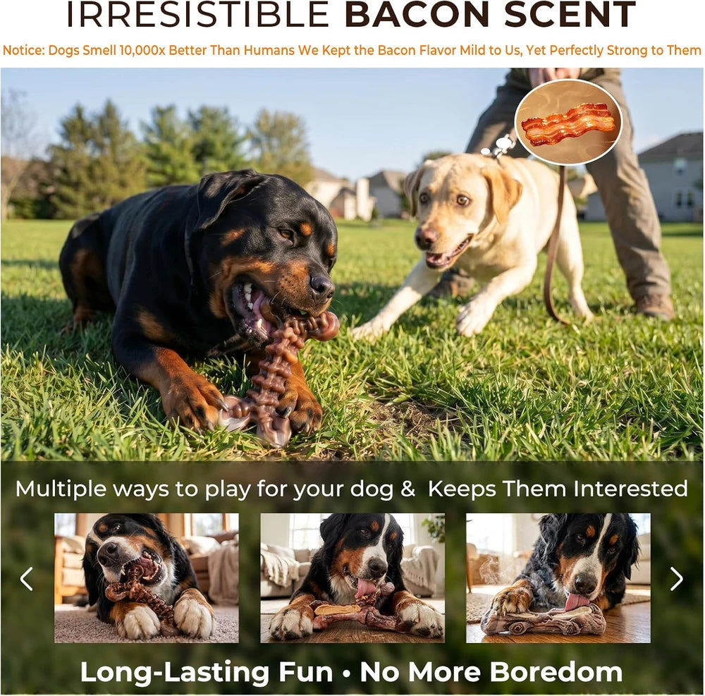 Kseroo Bacon Nylon Dog Chew Bones