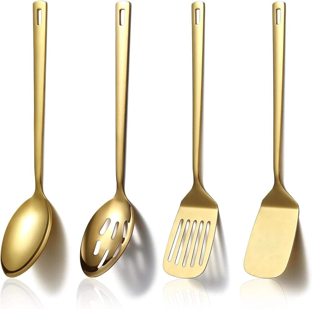 Gold Stainless Steel Cooking Utensil Set