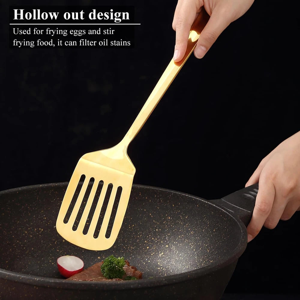 Gold Stainless Steel Cooking Utensil Set